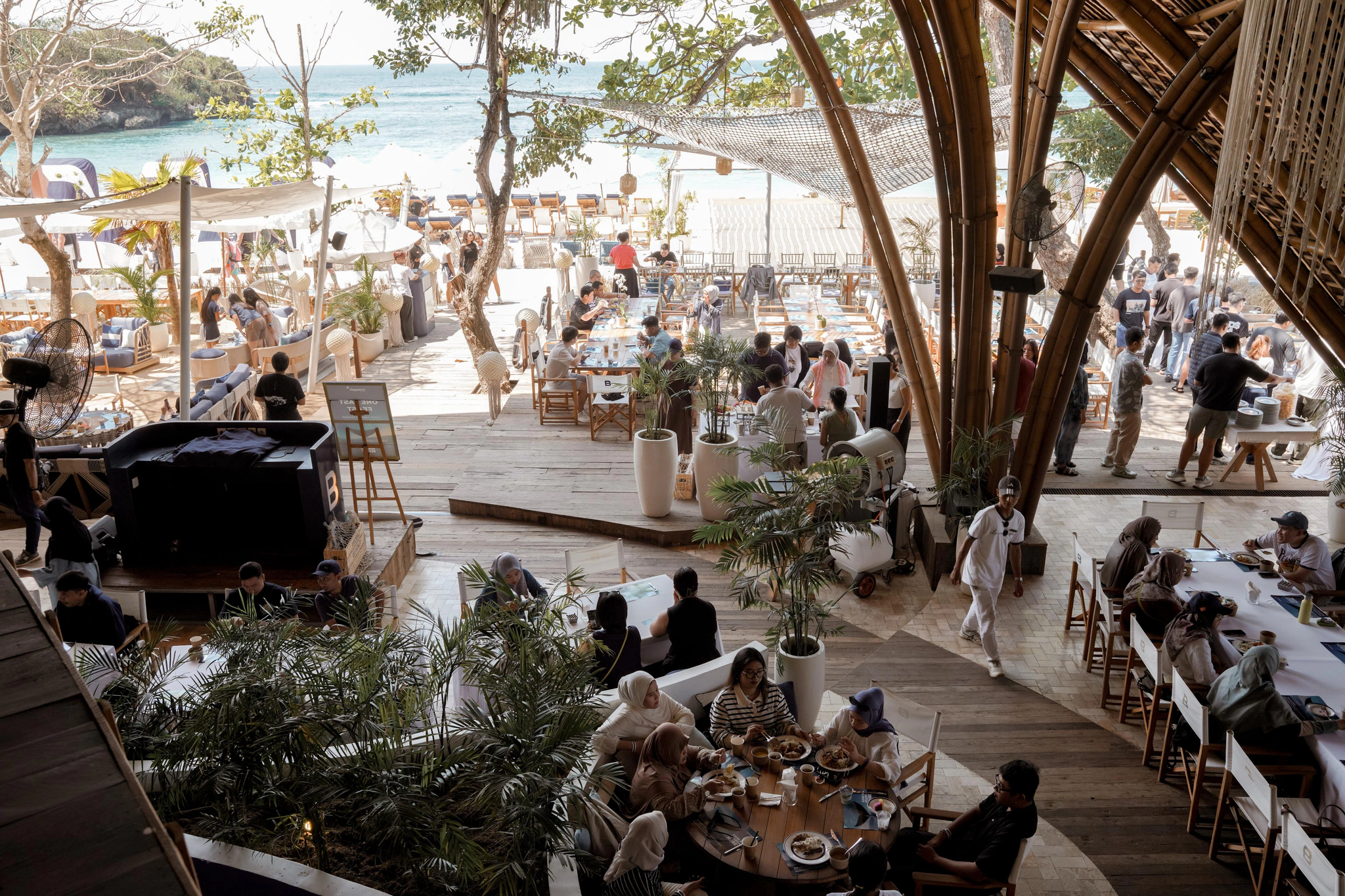 Fine dining restaurant Nusa Dua Bali with sea front ocean views at Le Bleu by K Club